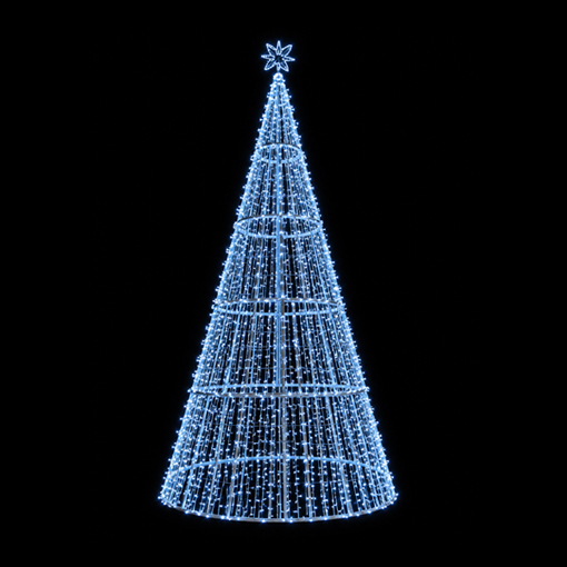 luminaria led de cono de navidad